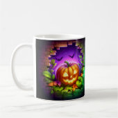 3D Halloween pompoen ontwerp Koffiemok (Links)