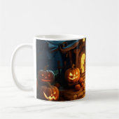 3d Halloween pompoen spookhuis Koffiemok (Links)