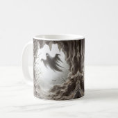 3D Halloween Spooky Ghost In A Cave Design Koffiemok (Voorkant links)