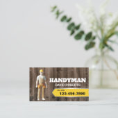 3D Handyman Reparatie Onderhoud Service Hout Visitekaartje (Staand voorkant)