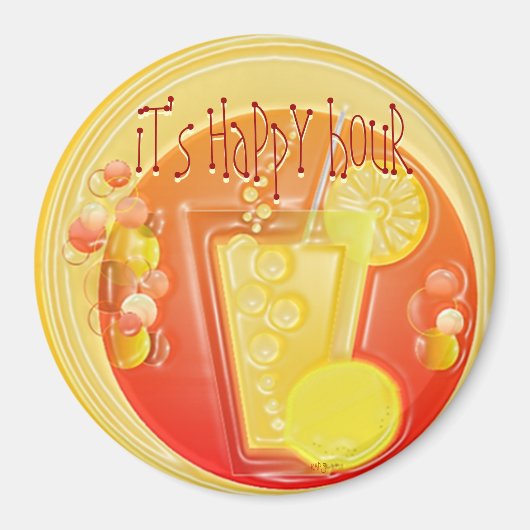 3D Happy Hour Drink Magnet (Voorkant)