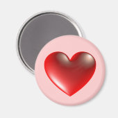 3d hart / glas magneet (Voorkant / Achterkant)
