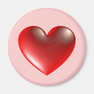 3d hart / glas magneet
