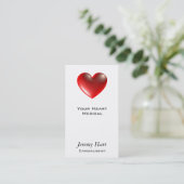 3d hart / glas visitekaartje (Staand voorkant)