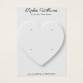 3D hart minimalistische 2 paar studs display kaart (Voorkant)