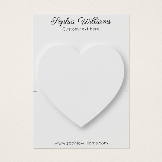 3D hart minimalistische armband display kaart (Voorkant)