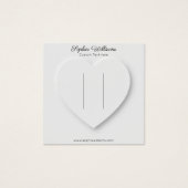 3D hart minimalistische haarspeldkaart Vierkante Visitekaartjes (Voorkant)