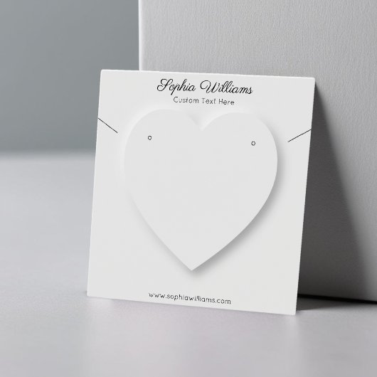 3D hart minimalistische ketting oorbel display kaa Vierkante Visitekaartjes