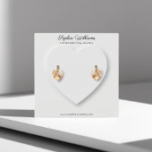 3D hart minimalistische oorbellen display kaart