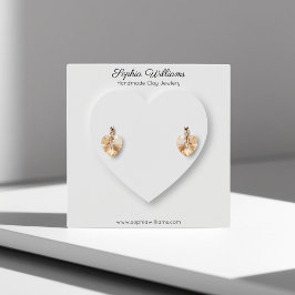 3D hart minimalistische oorbellen display kaart