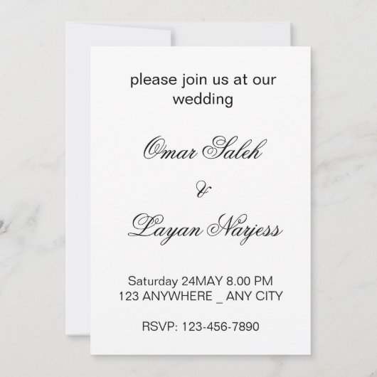 3D Hart Ontwerp Trouwkaart Kaart (Achterkant)