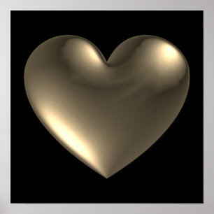 3D-hart-symbool Rode Poster
