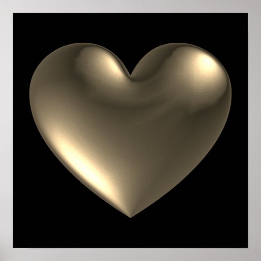 3D-hart-symbool Rode Poster (Voorkant)