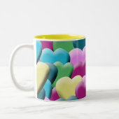 3D-harten Tweekleurige Koffiemok (Links)