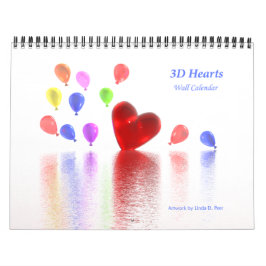 3D Hartjes Muurkalender Kalender