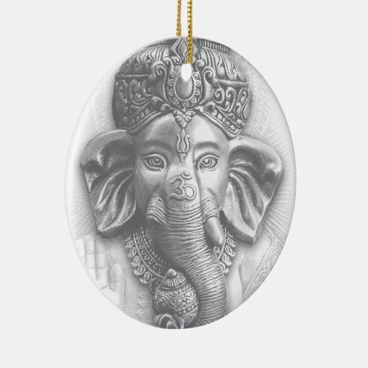3d Heer Ganesha - OM Keramisch Ornament (Rechts)