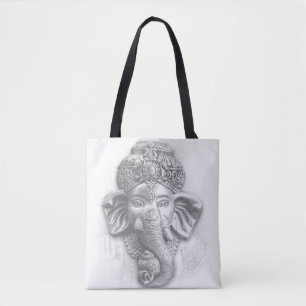 3d Heer Ganesha - Om Tote Bag