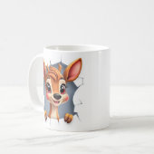 3D hertenwikkel mok, 3D mok ontwerp (Voorkant links)