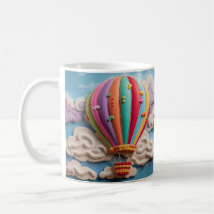 3D het kijken Gedrukte Hete Mok van de Luchtballon