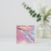 3D Hologram Wave Sieraden Display Vierkante Visitekaartje (Staand voorkant)