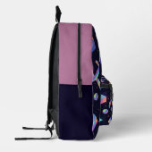 3D Holographic Geometric Aesthetic Backpack Bedrukte Rugzak (Links)