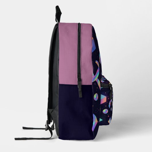 3D Holographic Geometric Aesthetic Backpack Bedrukte Rugzak (Links)