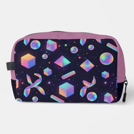 3D Holographic Geometric Aesthetic Makeup Bag Toilettasje (Voorkant)