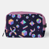 3D Holographic Geometric Aesthetic Makeup Bag Toilettasje (Achterkant)