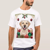 3D hond in de kerstdagen T-shirt (Voorkant)