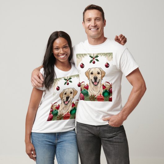 3D hond in de kerstdagen T-shirt (Unisex)