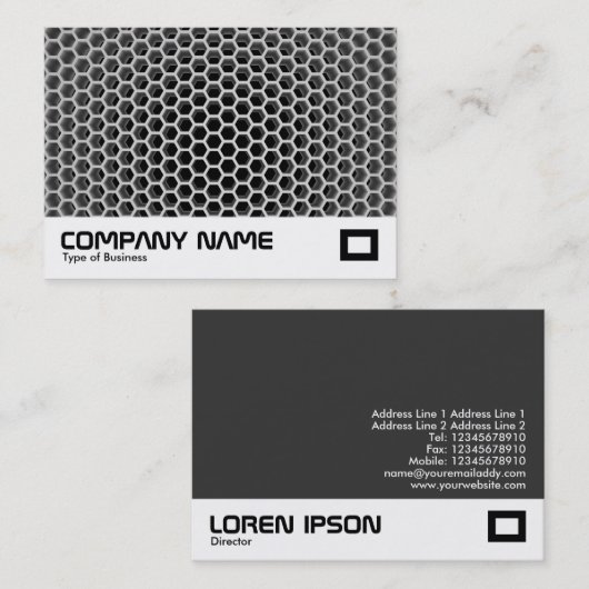 3d Honeycomb, gerenderd Visitekaartje (Voorkant / Achterkant)