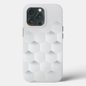 3D Honeycomb White iPhone 13 Pro Hoesje (Achterkant)