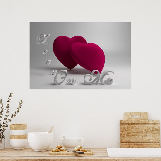 3D Hoorten en Typografie Poster (Keuken)