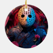 3D Horror Kerstmis Keramisch Ornament (Achterkant)