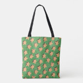 3D Hout Meeple Game Piece on Green Tote Bag (Achterkant)