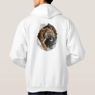 3D hyperrealistisch wezen dat stof verscheurt Hoodie