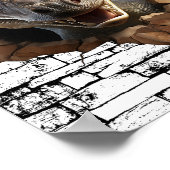 3D Iguana Wall Break Art – Realistic Safari Poster (Hoek)