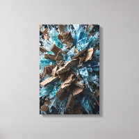 3D Ijs Explosie Wand Kunst - Abstract Kristal Sche