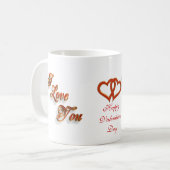 3D Ik hou van je, Valentijnsdag mok (Voorkant links)