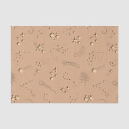 3D-illusie sterren sterrenbeelden manen lichtbeige Tissuepapier