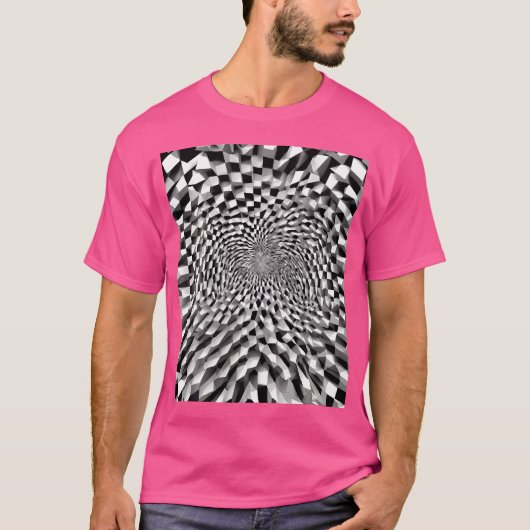 3D-illusie van platte afbeelding T-shirt (Voorkant)