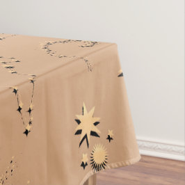 3D illusiessterren constellatie moons tan beige Tafelkleed