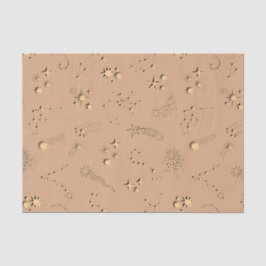 3D illusiessterren constellatie moons tan beige Tissuepapier