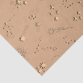 3D illusiessterren constellatie moons tan beige Tissuepapier (Detail)