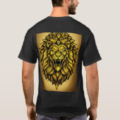 3D Illusion Geometric Lion T-shirt. T-shirt (Achterkant)