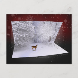 3D Illusion "Snowy Dreams" Briefkaart
