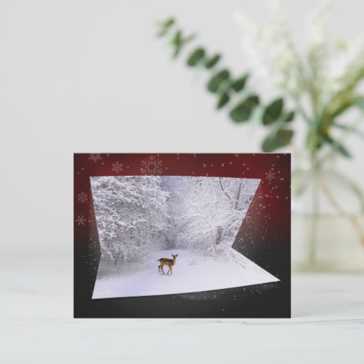 3D Illusion "Snowy Dreams" Briefkaart (Staand voorkant)