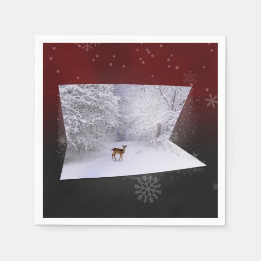 3D Illusion "Snowy Dreams" Servetten (Voorkant)