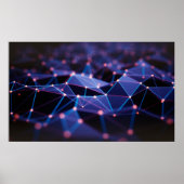 3D illustratie. Abstracte achtergrond, verbinding  Poster (Voorkant)