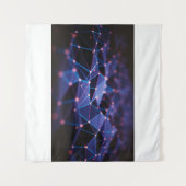 3D illustratie. Abstracte achtergrond, verbinding Wandkleed (Voorkant (horizontaal))